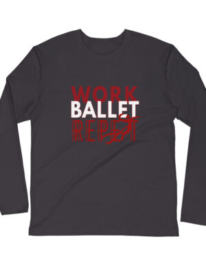 Work Ballet Repeat Long Sleeve Fitted Crew